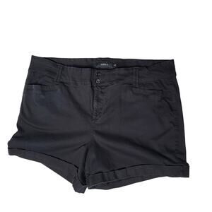 Torrid Black Shorts Plus Size‎ 26 Stretch Cotton Cuffed Casual Cottagecore